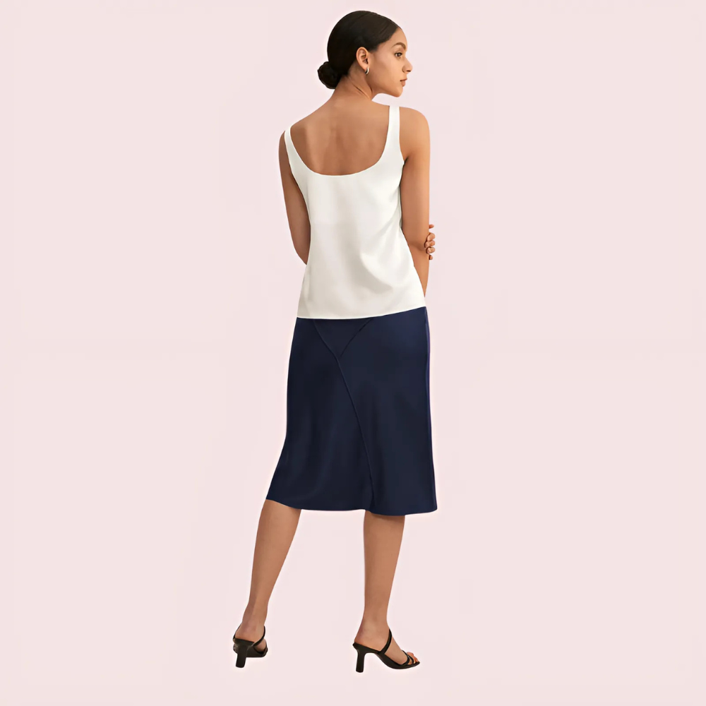 Silken Elegance Lace-Trim Camisole Snazzyway