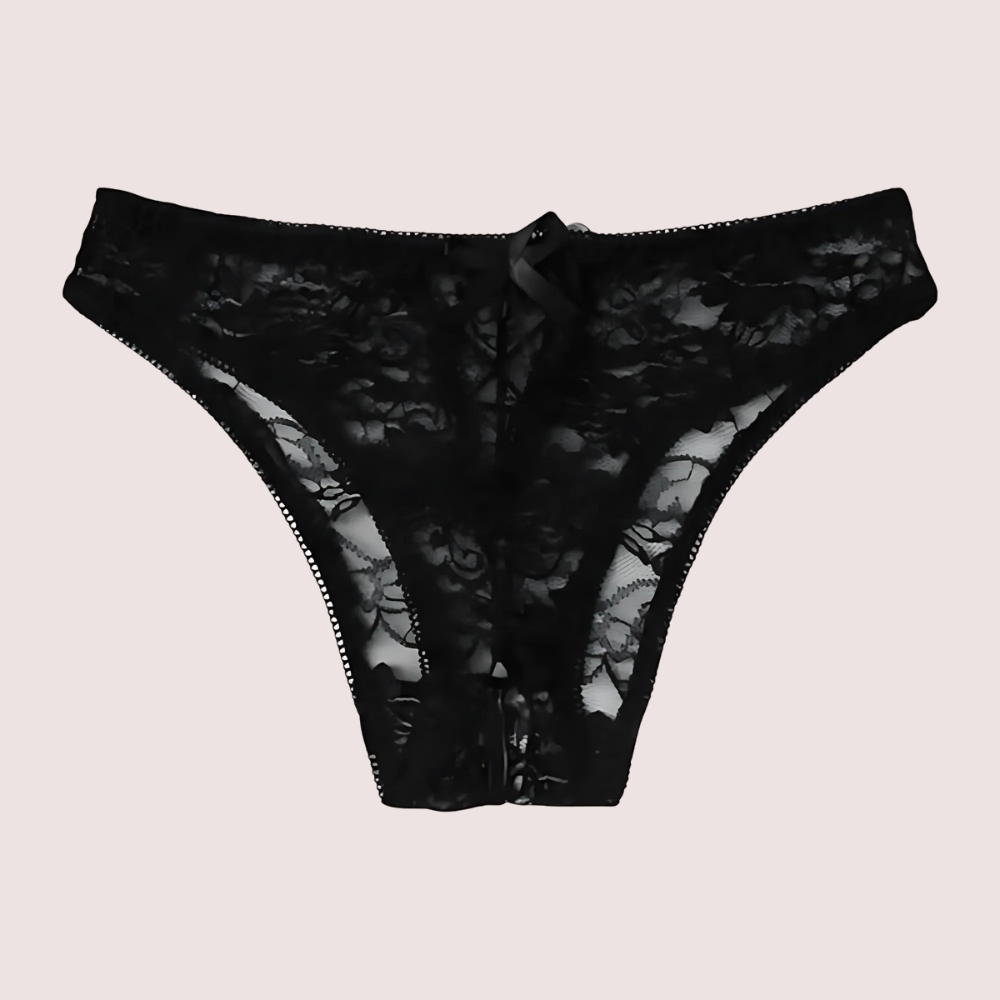 2 Pack Sexy Floral Lace Crotchless panty Snazzyway