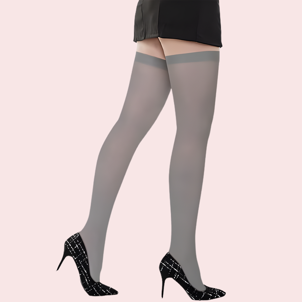 Ultra-Sheer Fashion Stockings – Pack of 2 (Nude & Grey Shades)