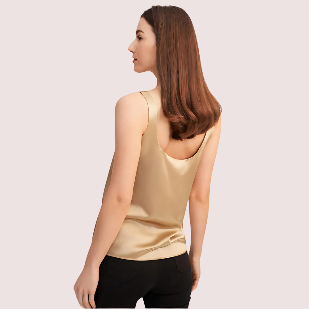 Silk Elegance Spaghetti Strap Tank Top Snazzyway