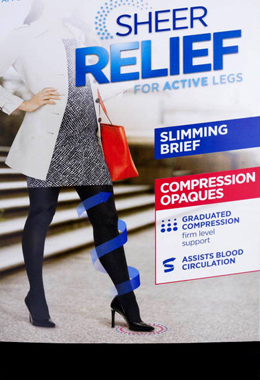 Warner's Sheer Relief For Active Legs Travel Support Pantyhose Snazzyway