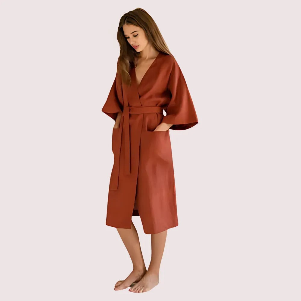 Daina Luxe Organic Cotton Sleeveless Robe