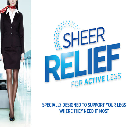 Warner's Sheer Relief For Active Legs Travel Support Pantyhose Snazzyway