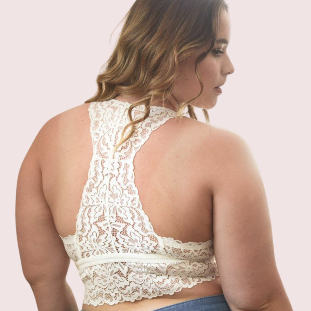 Graceful & Sexy Plus Size White Lace Bralette