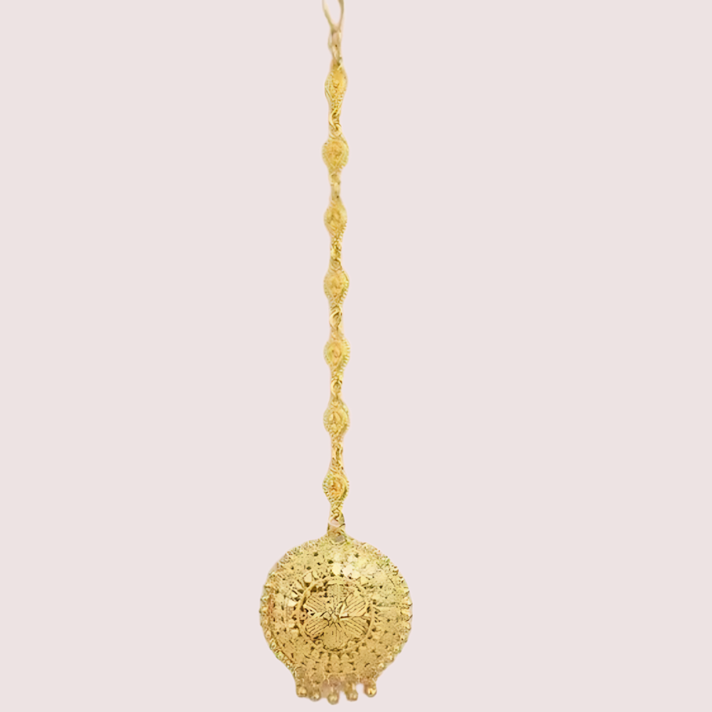 Graceful Gold-Plated Nath and Mangtika Set for Brides Snazzyway