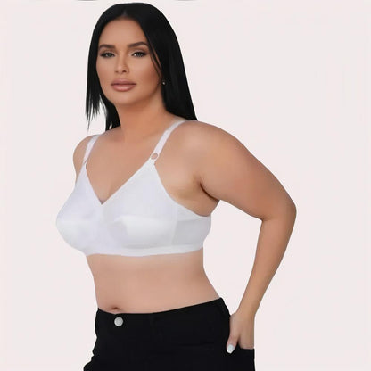 PureBreeze 4-Pack – White Cotton Bras for Summers Snazzyway