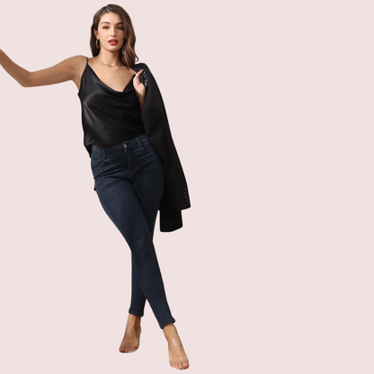 Éclat Satiné Cowl Neck Silk Satine camisole