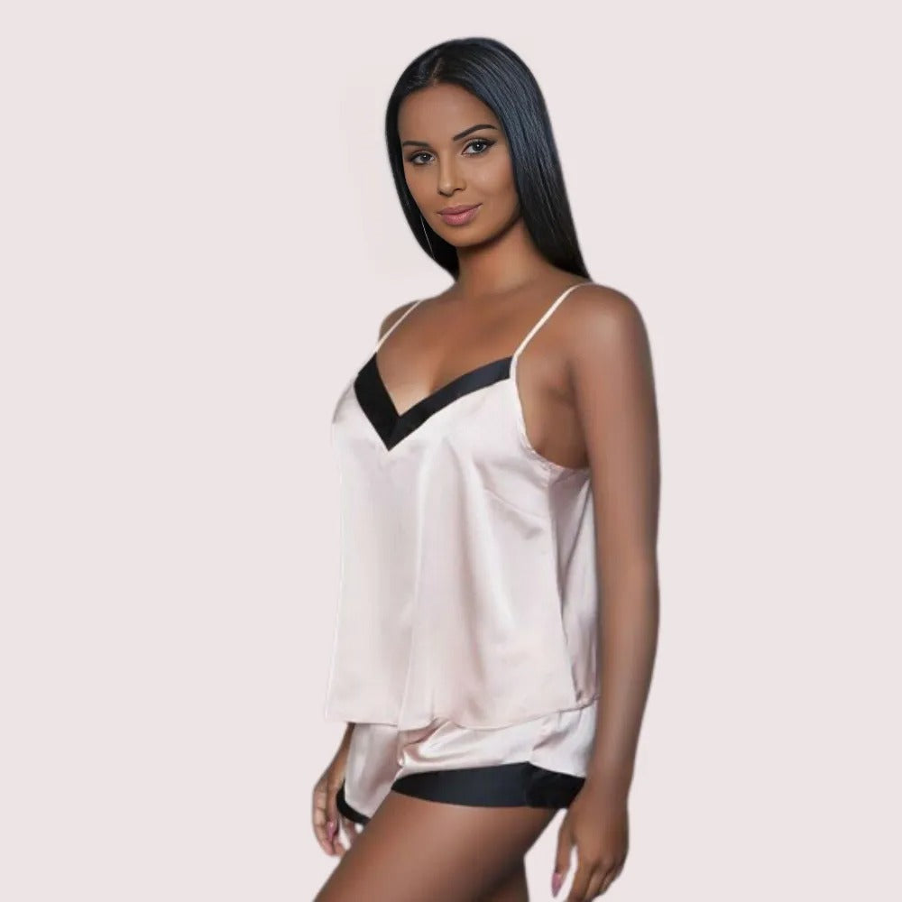 Luxe Silk Satin Cami & Shorts Set Snazzyway