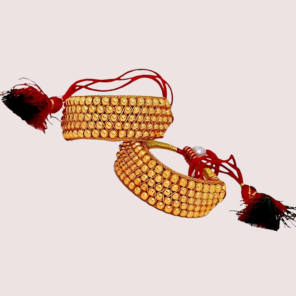 Copper Brass Golden Moti Pocchi Bracelet Snazzyway