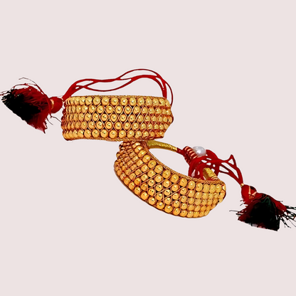 Copper Brass Golden Moti Pocchi Bracelet Snazzyway