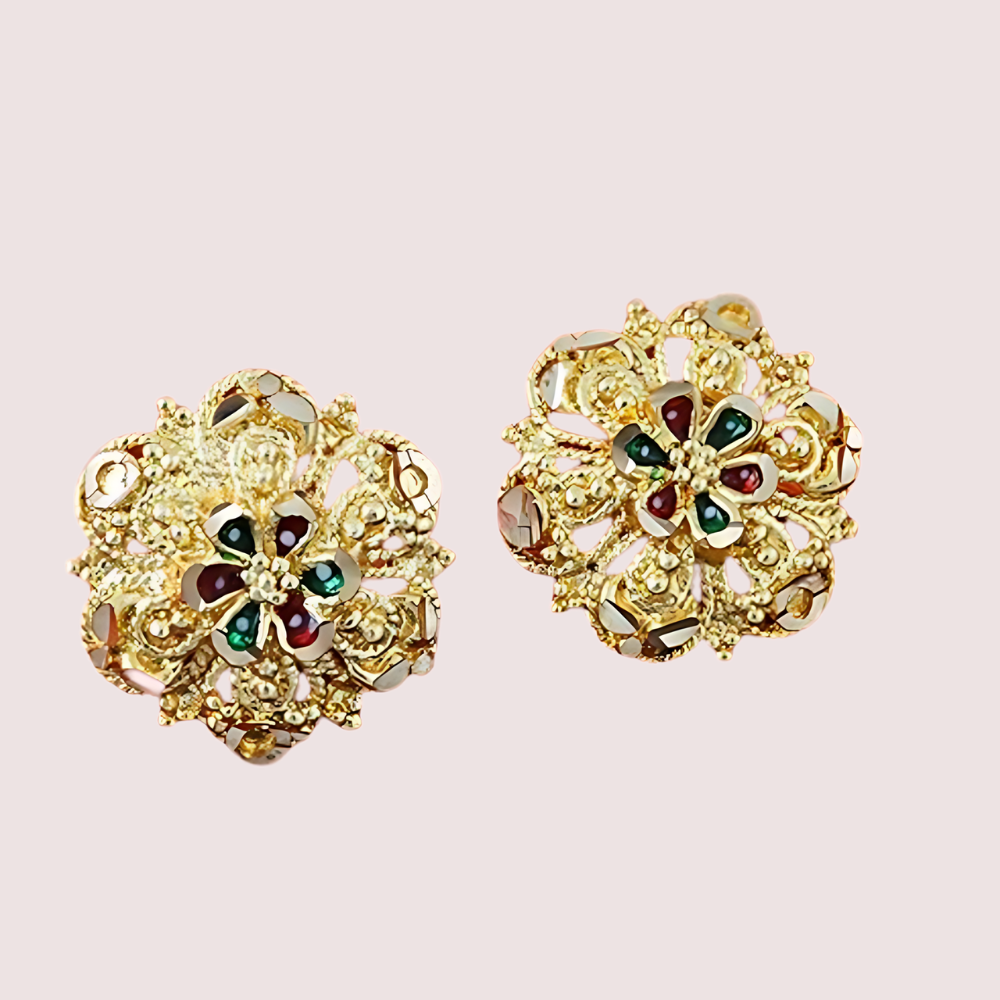 Traditional Gold Finish Earrings Set – Pack of 4 for Women Snazzyway
