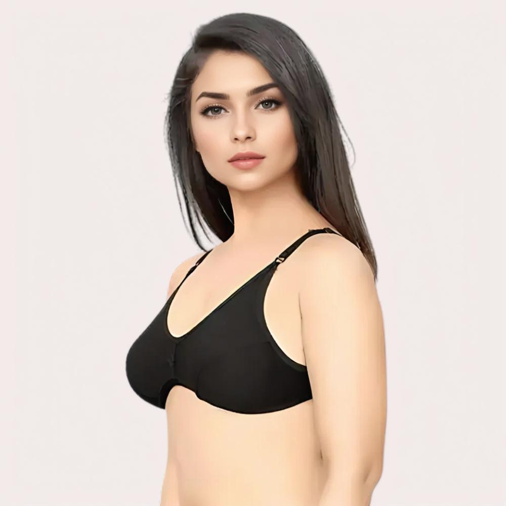 French Daina Essential Black: 2 Bras and 2 Panties Combo Set Snazzyway