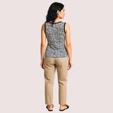 Monochrome Leopard Print Tank Top