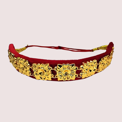 Kumauni Guloband with Nath & Mangtika – Bridal Gold Jewelry Set Snazzyway