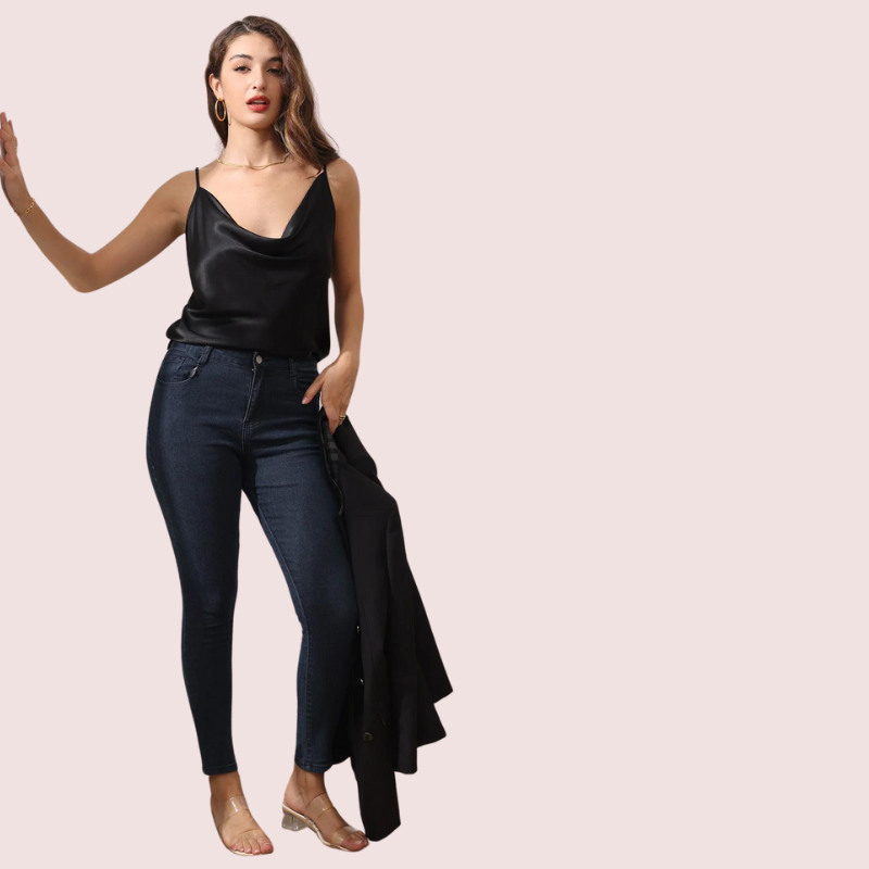 Éclat Satiné Cowl Neck Silk Satine camisole