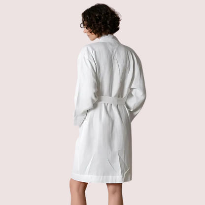 Genova Luxe Natural Linen Bath Robe