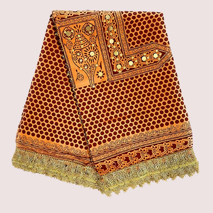 Fashion & Heritage Women’s Solid Cotton Pichora – Elegant Dupatta Snazzyway