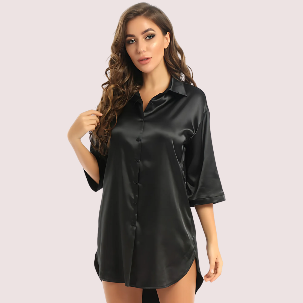 Velvet Nights Japanese Satin Nightdress Snazzyway