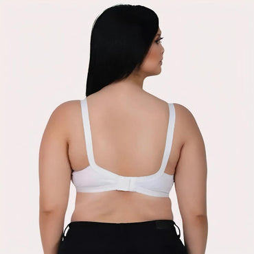 PureBreeze 4-Pack – White Cotton Bras for Summers Snazzyway