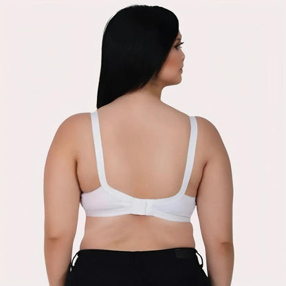 PureBreeze 4-Pack – White Cotton Bras for Summers Snazzyway