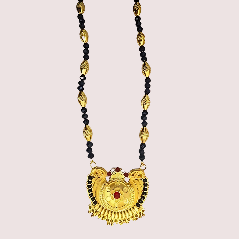 Traditional Golden Pahadi Mangalsutra for Women Snazzyway