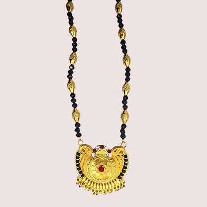 Traditional Golden Pahadi Mangalsutra for Women Snazzyway