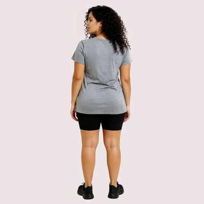 Heather Grey "LOVE" Heart Graphic Tee Snazzyway