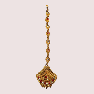Kumauni Guloband with Nath & Mangtika – Bridal Gold Jewelry Set Snazzyway
