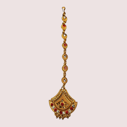 Kumauni Guloband with Nath & Mangtika – Bridal Gold Jewelry Set Snazzyway
