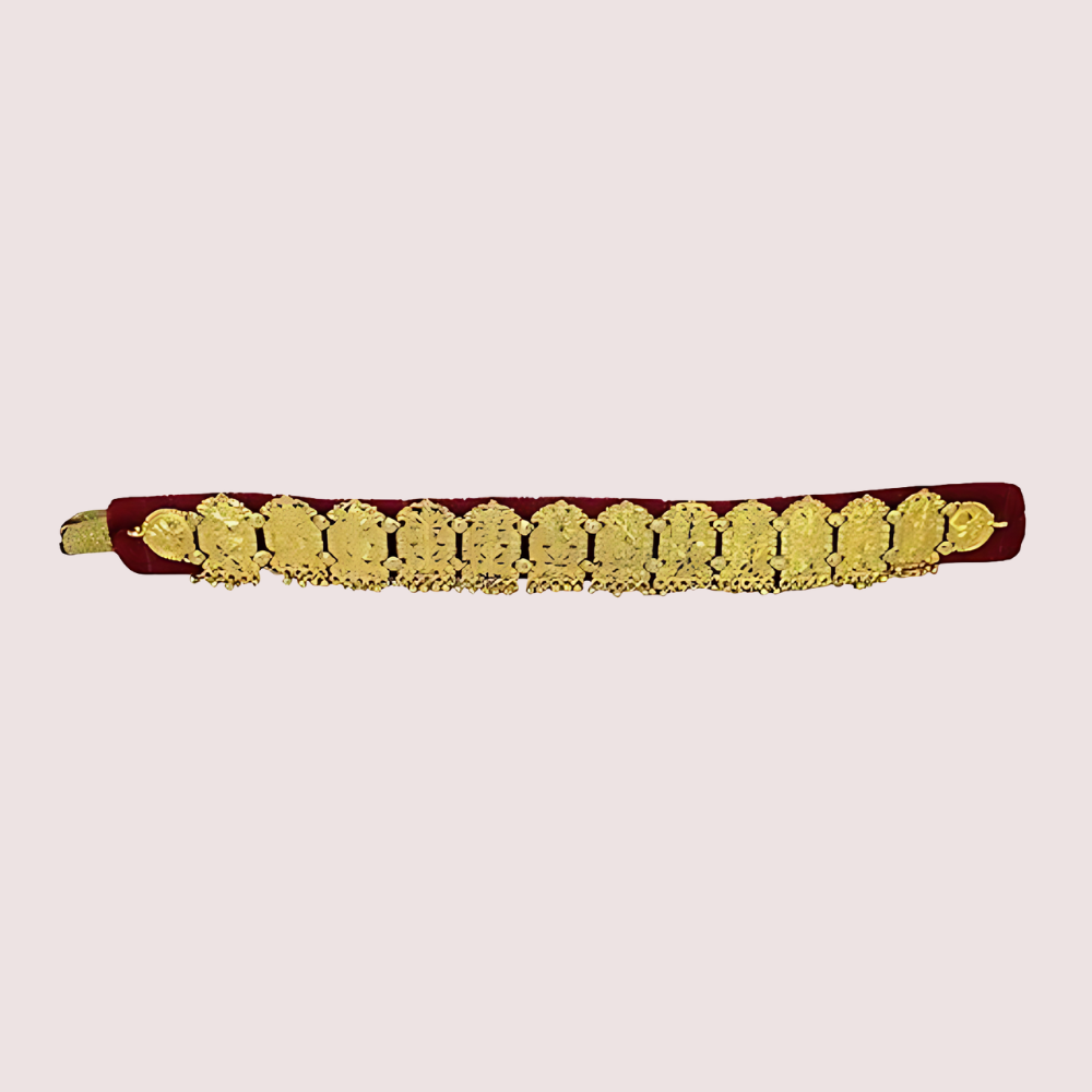 Kumauni Gold-Plated Guluband & Nath Jewellery Set Snazzyway