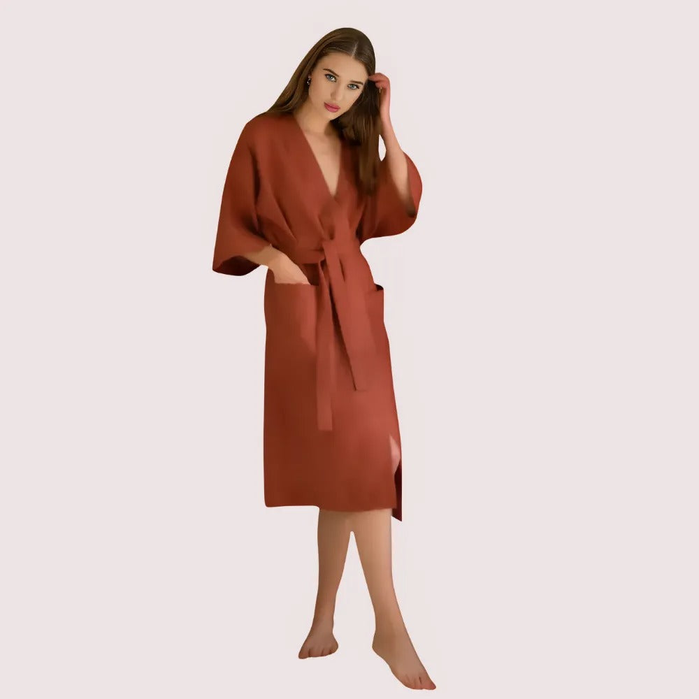 Daina Luxe Organic Cotton Sleeveless Robe